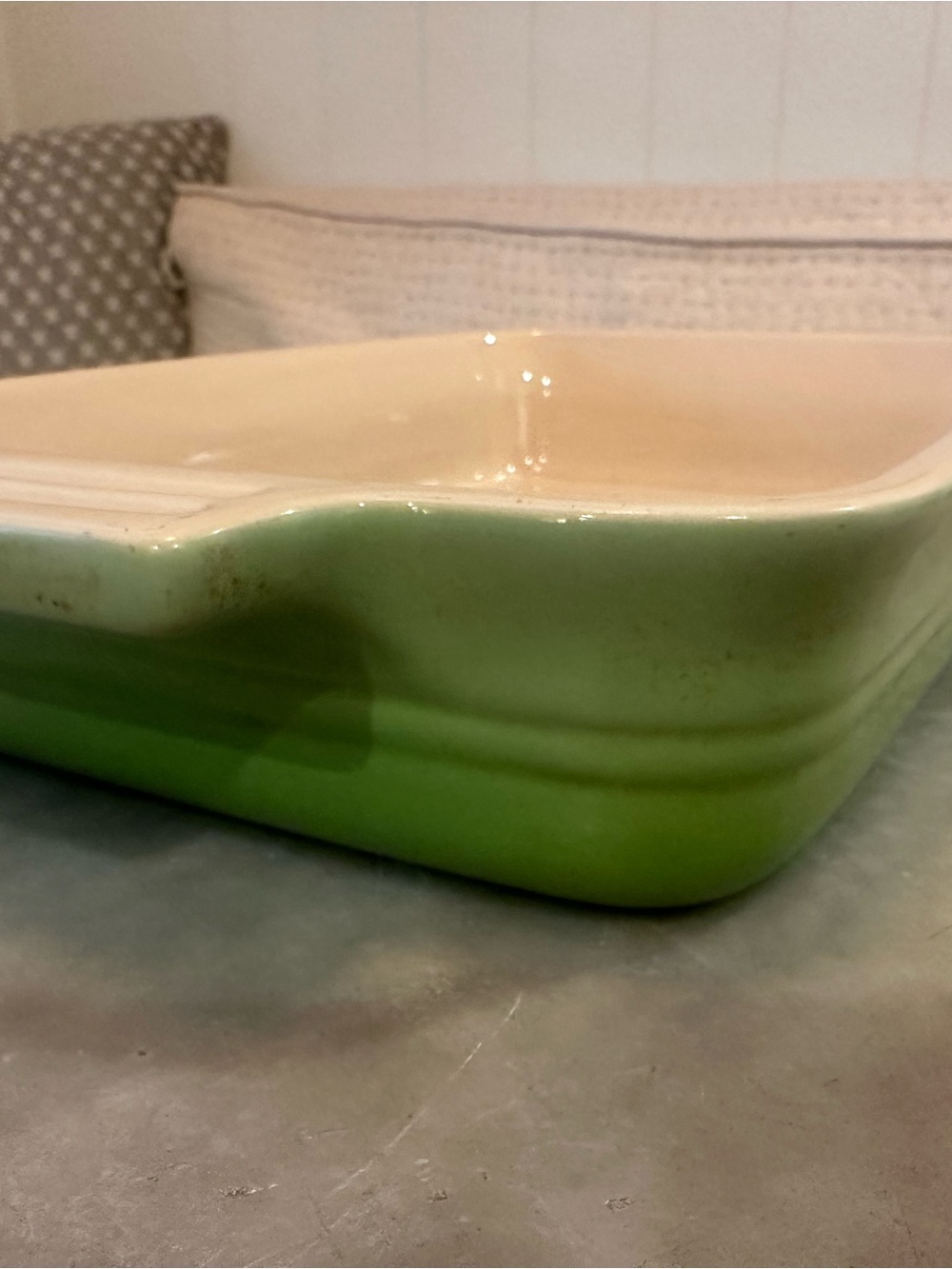 Le Creuset Green Ceramic Rectangular Baker 2.5 quart